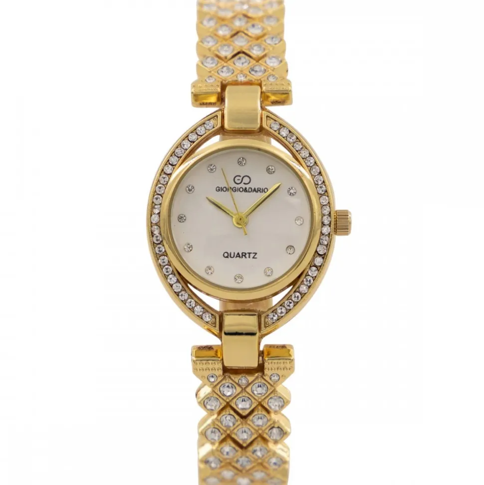 Montre Femme Métal Doré Strass GIORGIO