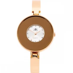 Montre Femme Métal Rosé Strass M. JOHN