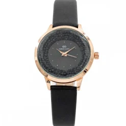 Montre Femme Noir avec Strass GIORGIO