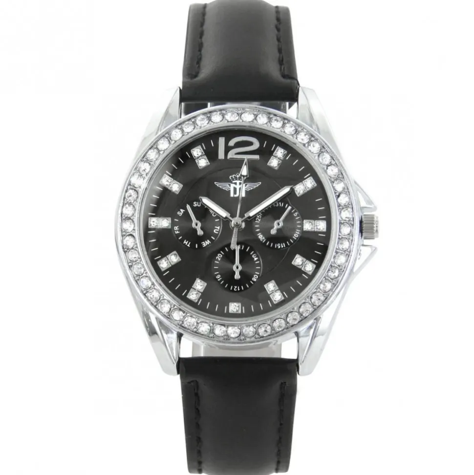 Montre Femme Noir Strass M. John