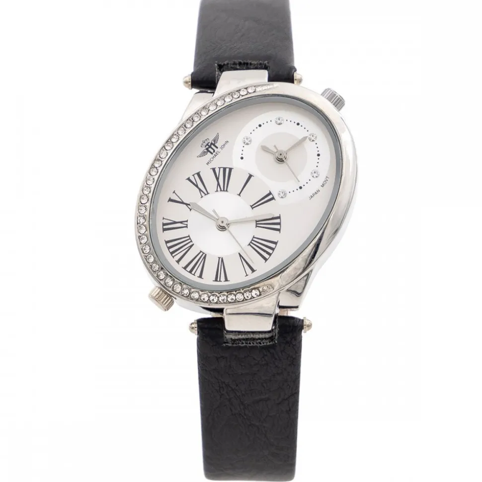 Montre Femme Noir Strass M. JOHN
