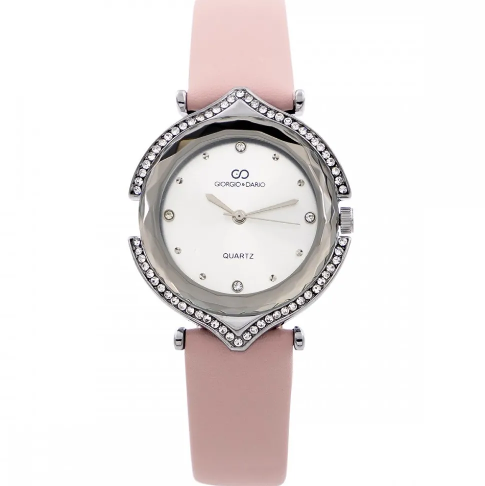 Montre Femme Rose Strass GIORGIO