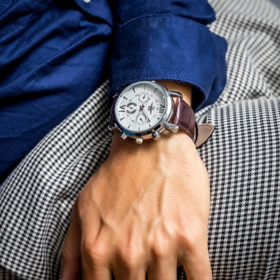 Montre Homme Couleur Chocolat M. JOHN