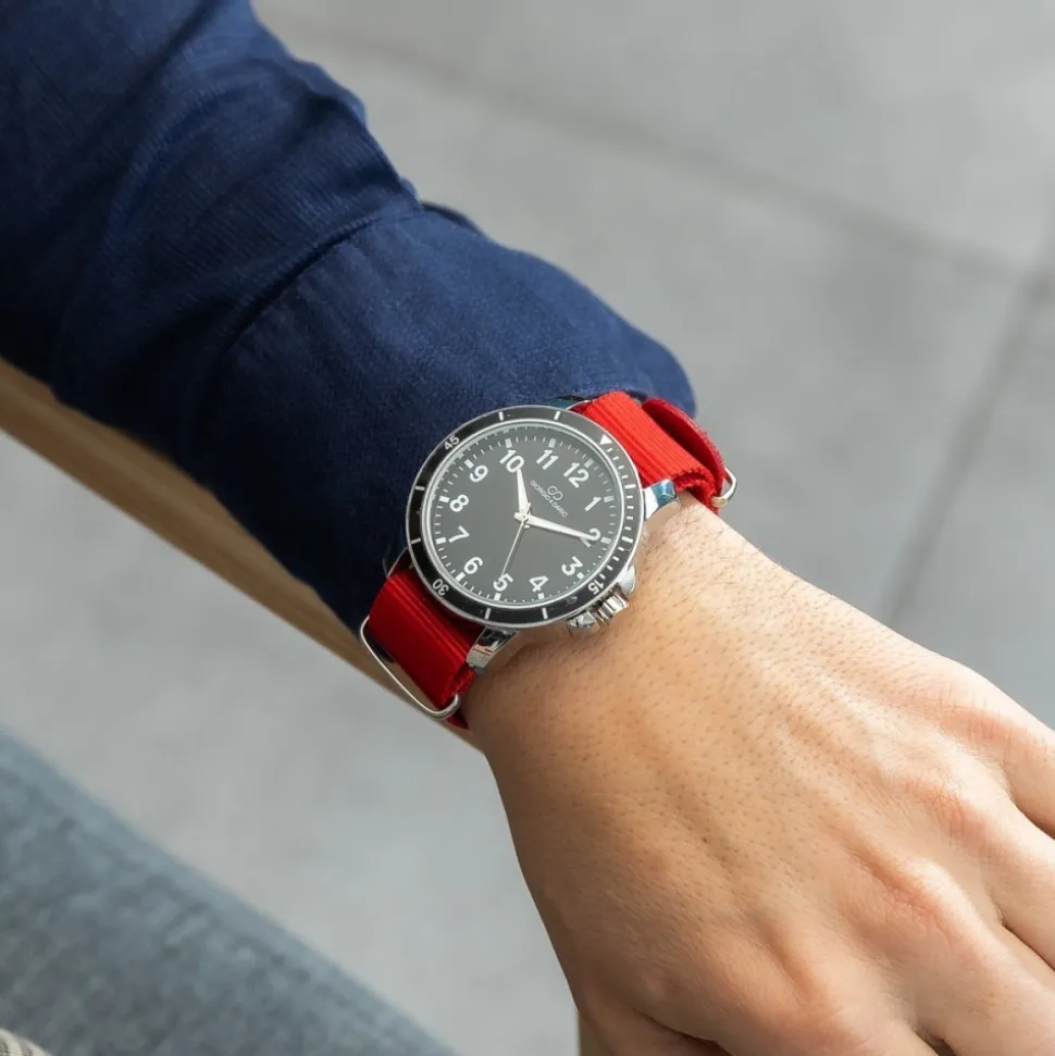 Montre Homme Fashion Tissu Rouge GIORGIO