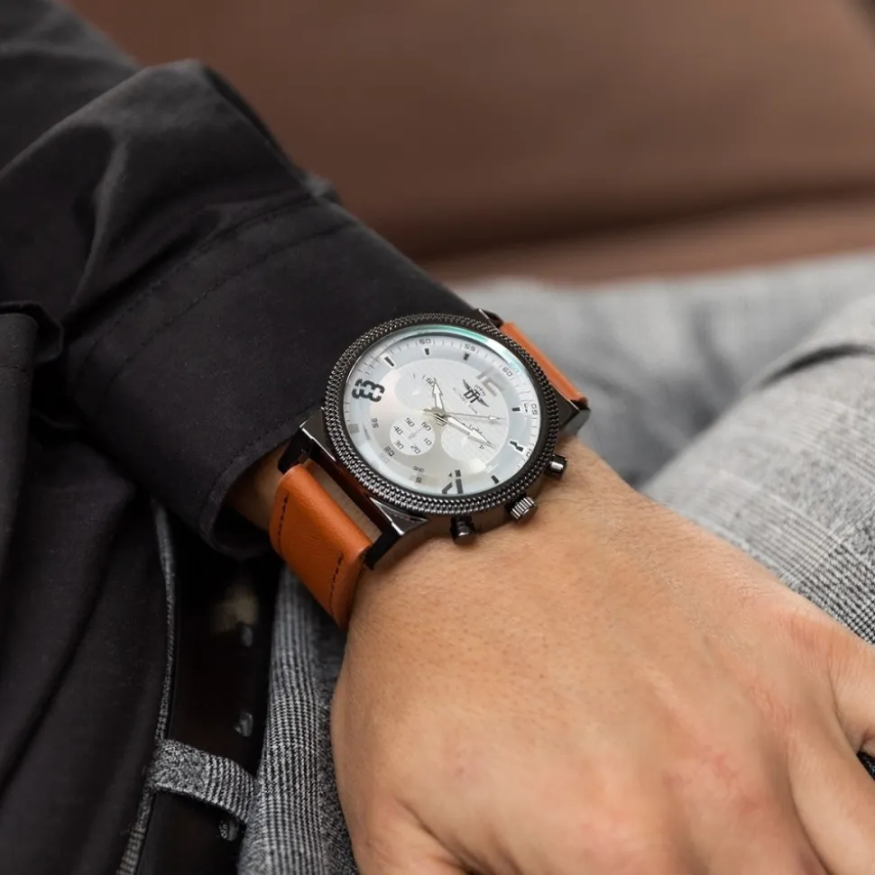 Montre Homme Marron M. JOHN