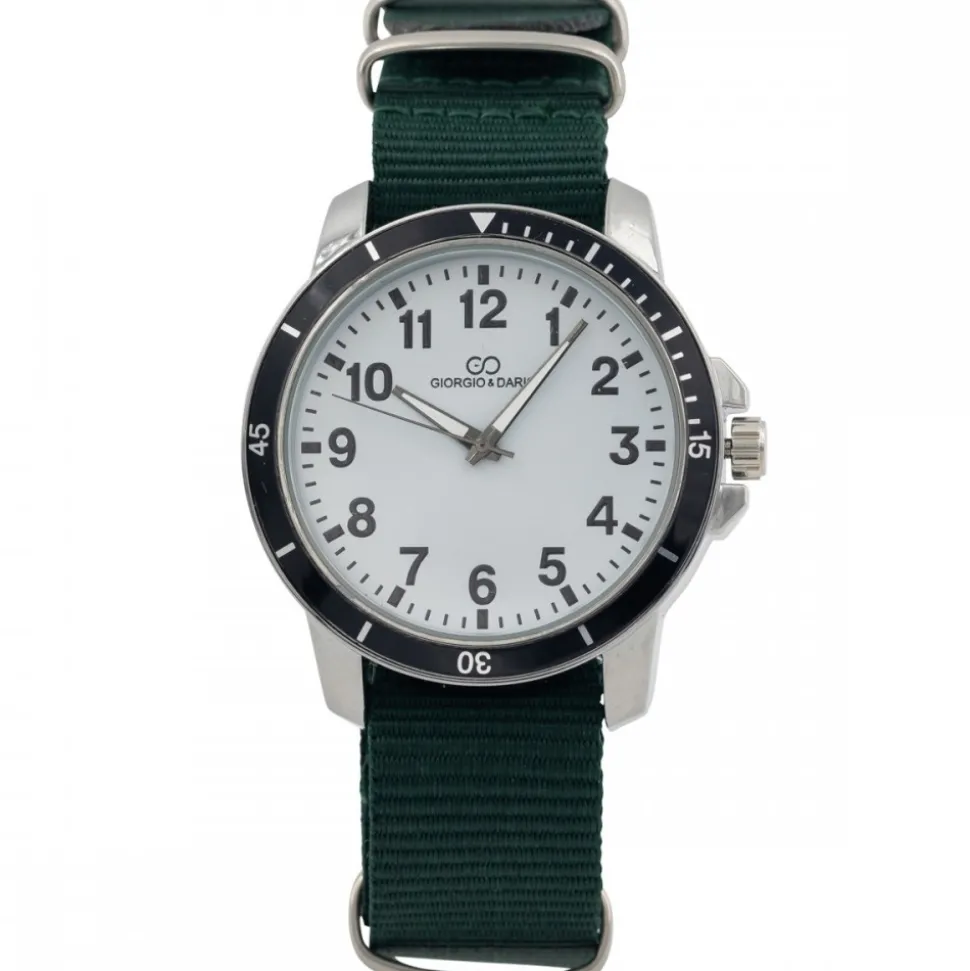 Montre Homme Tissu Couleur Vert GIORGIO