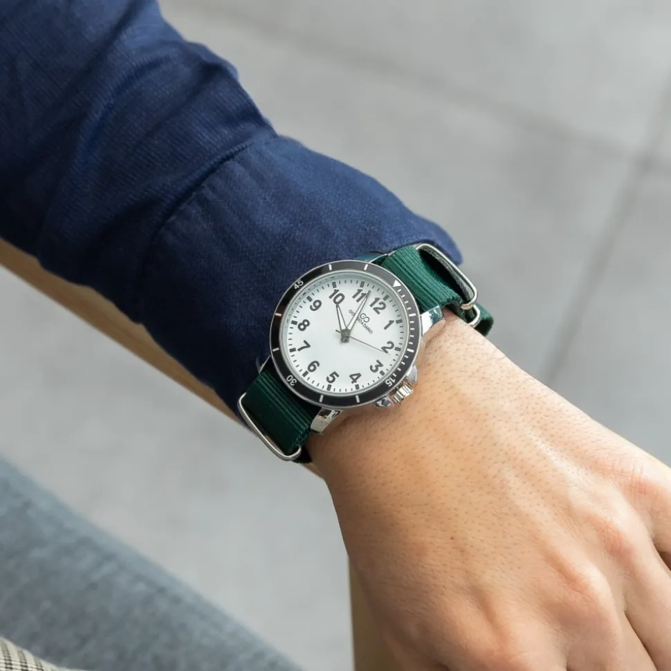 Montre Homme Tissu Couleur Vert GIORGIO