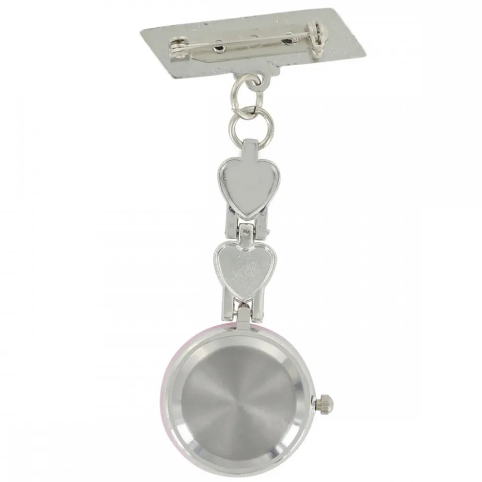 Montre Infirmière Coeur en Métal Blanc KRAZY