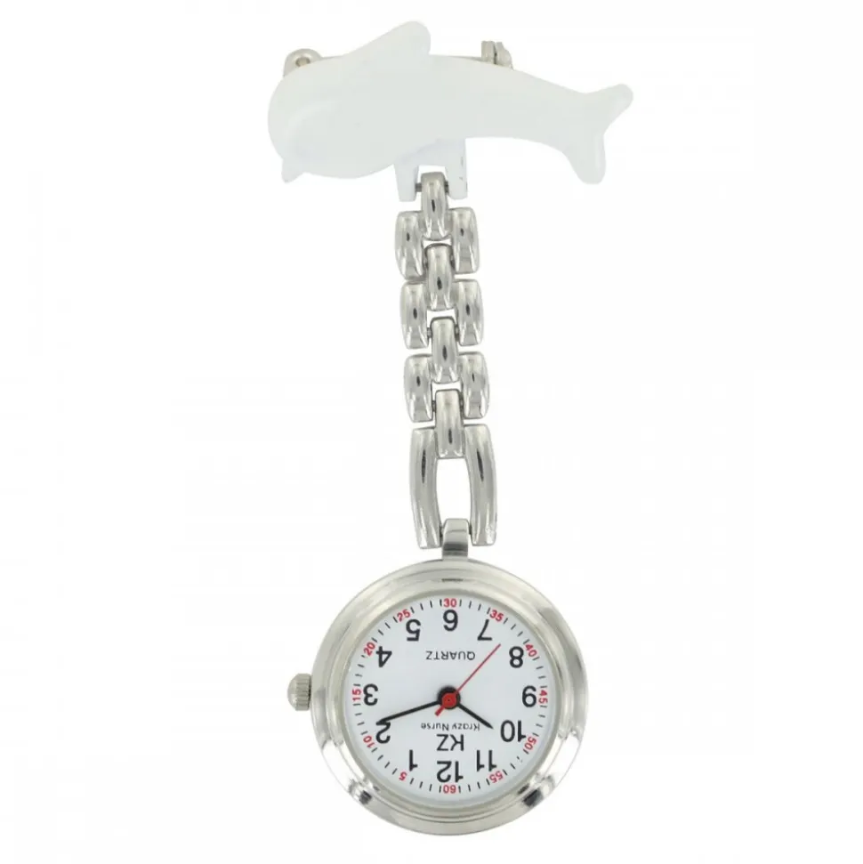 Montre Infirmière Dauphin Blanc KRAZY