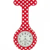 Montre Infirmière en Silicone Rouge Pois KZ