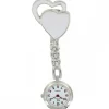 Montre Infirmière Métal Cœur Blanc KRAZY
