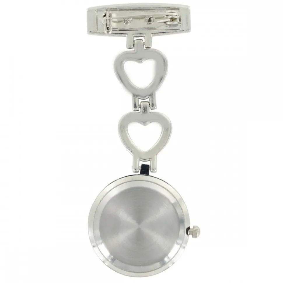 Montre Infirmière Métal Strass Coeur KRAZY