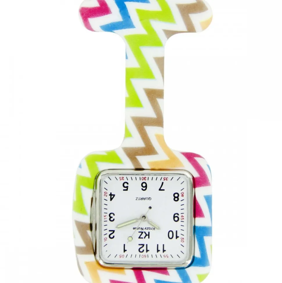 Montre Infirmière Originale en Blanc Graphique KZ