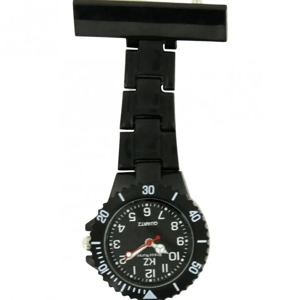 Montre infirmière Plastique Noir broche 120