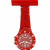 Montre infirmière Plastique Rouge broche 104