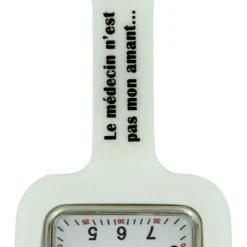 Montre Infirmière Silicone Blanc KZ Le médecin n'est pas mon amant