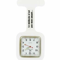 Montre Infirmière Silicone Blanc KZ Le médecin n'est pas mon amant