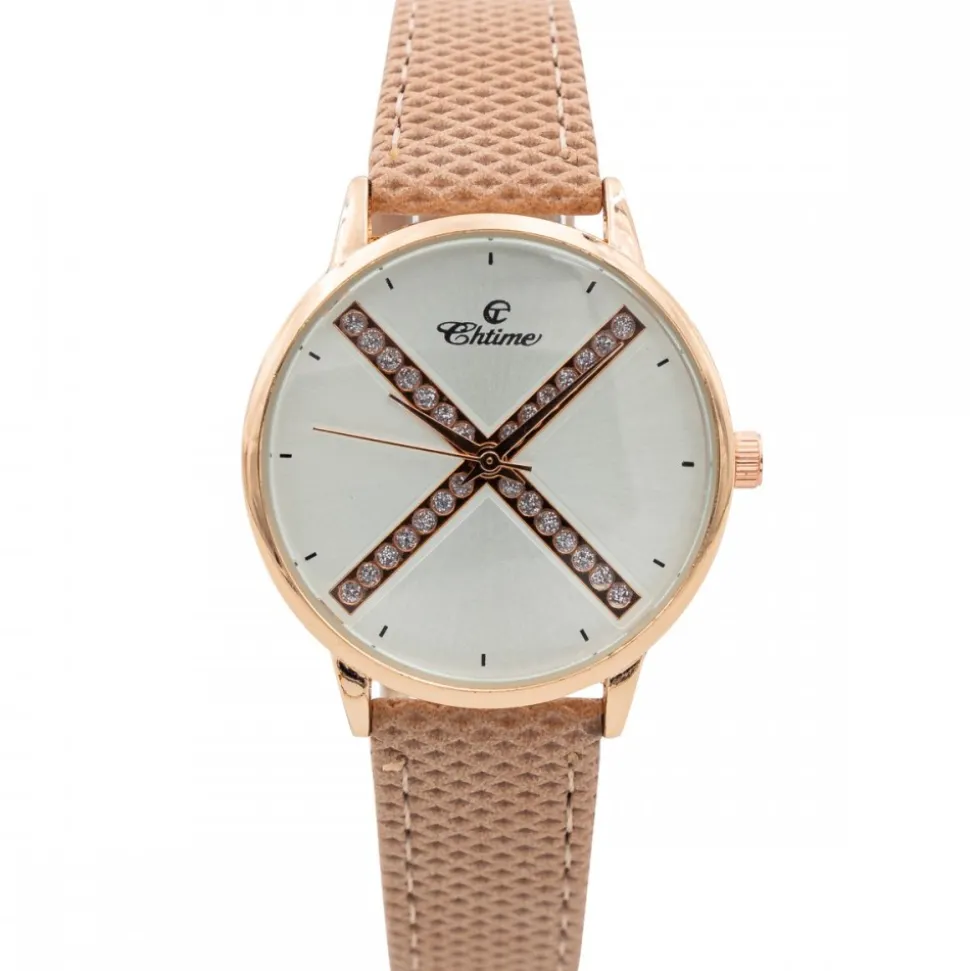 Montre pour Femme Rose avec Strass CHTIME