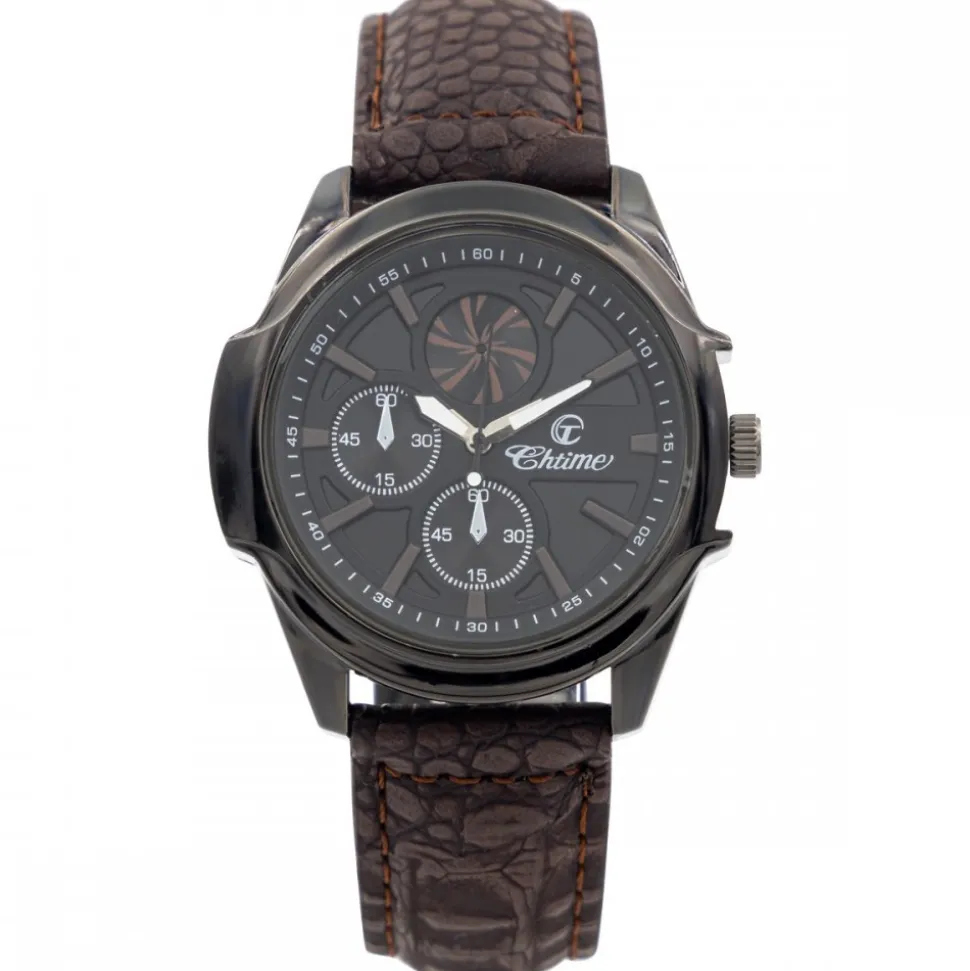Montre pour Homme en Silicone Chocolat CHTIME
