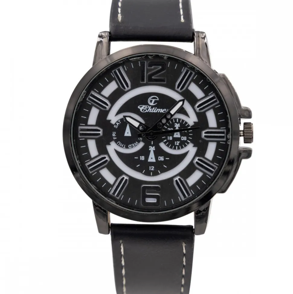 Montre pour Homme Chic Noir CHTIME