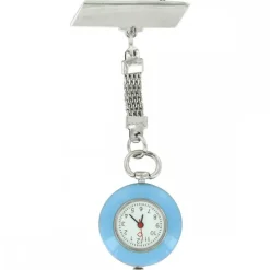 Montre Pour Infirmière Acier Ronde Bleue 87