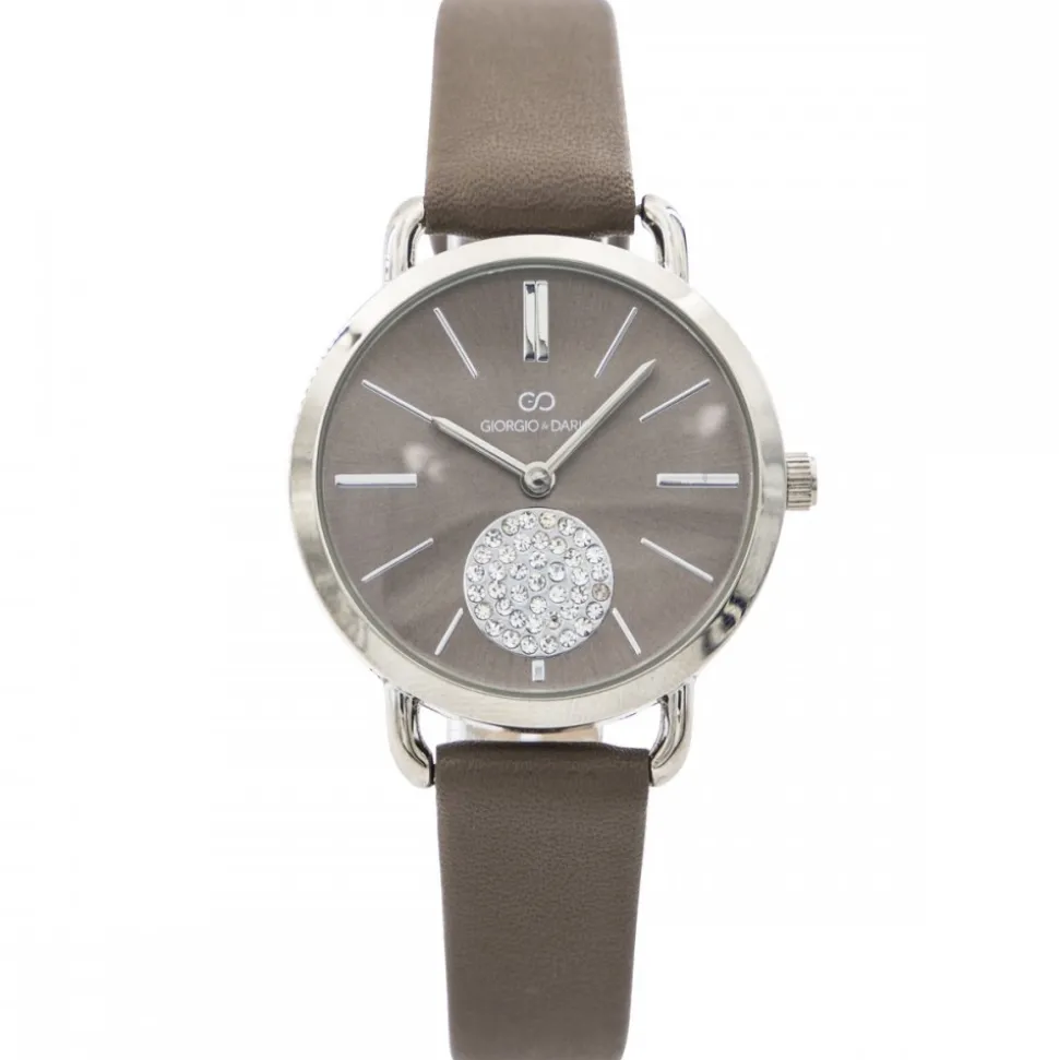 Montre Tendance Femme Taupe GIORGIO Strass