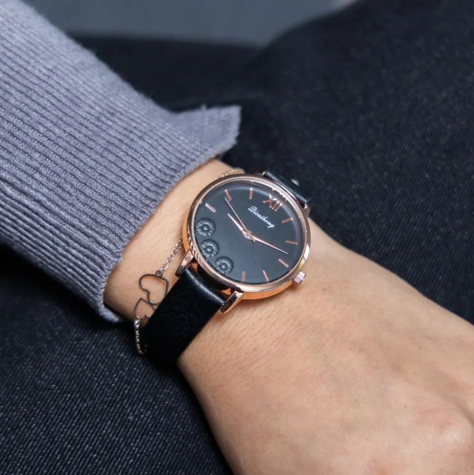 Ravissante Montre Femme Noir CHTIME