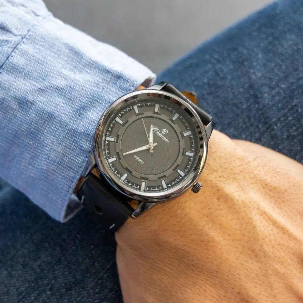 Ravissante Montre Homme Noir CHTIME