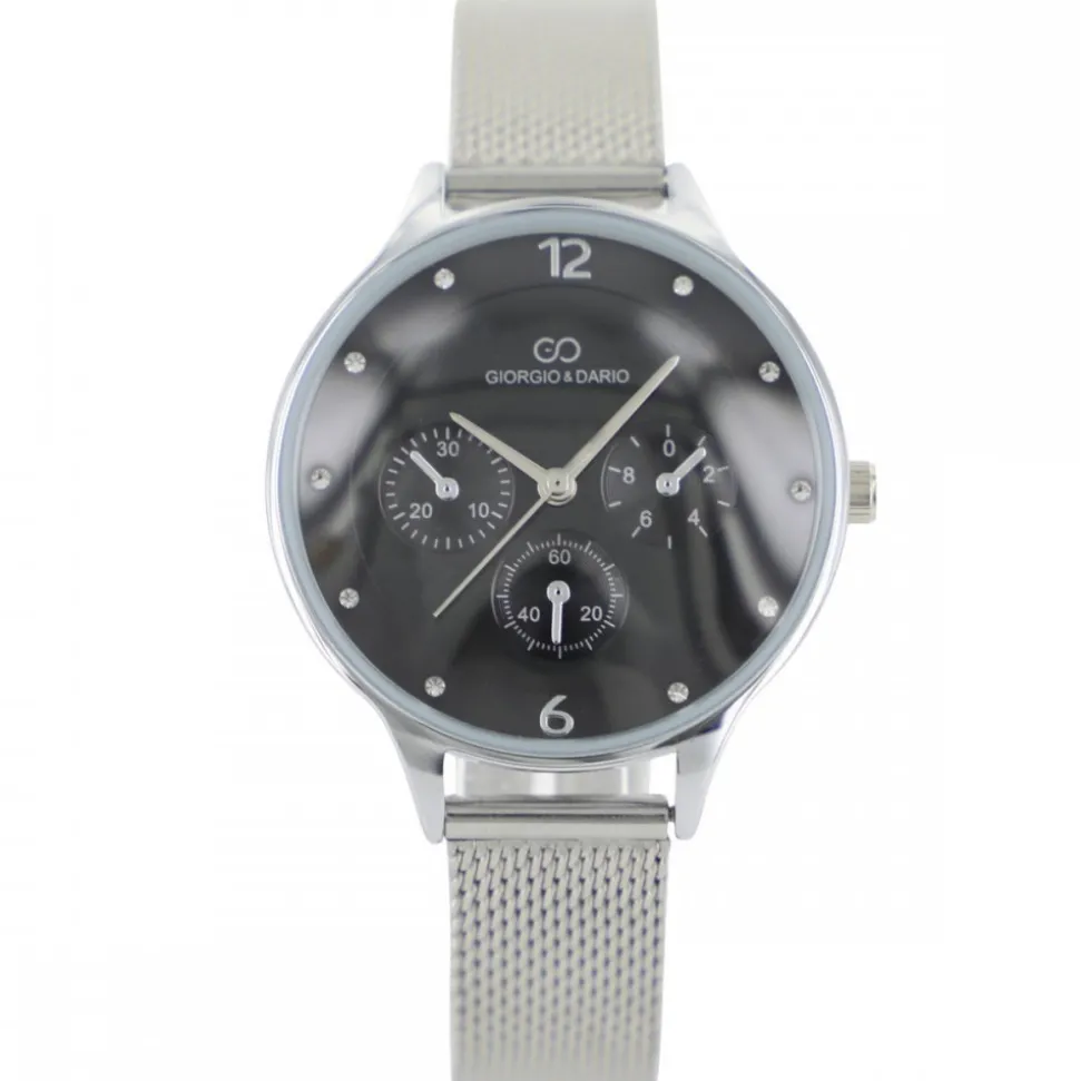 Splendide Coffret Montre Femme Milanais Argent GIORGIO