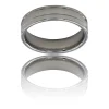 Sublime Bague Anneau Homme Acier Argenté
