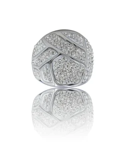 Sublime Bague Femme Acier Ornée Zirconium