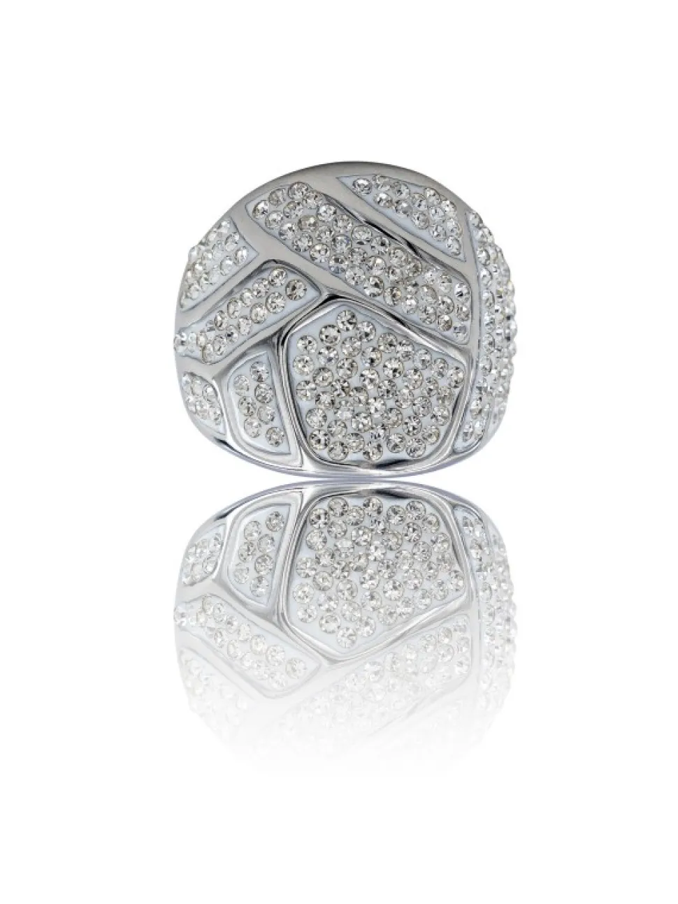 Sublime Bague Femme Acier Ornée Zirconium