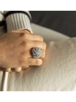 Sublime Bague Femme Acier Ornée Zirconium