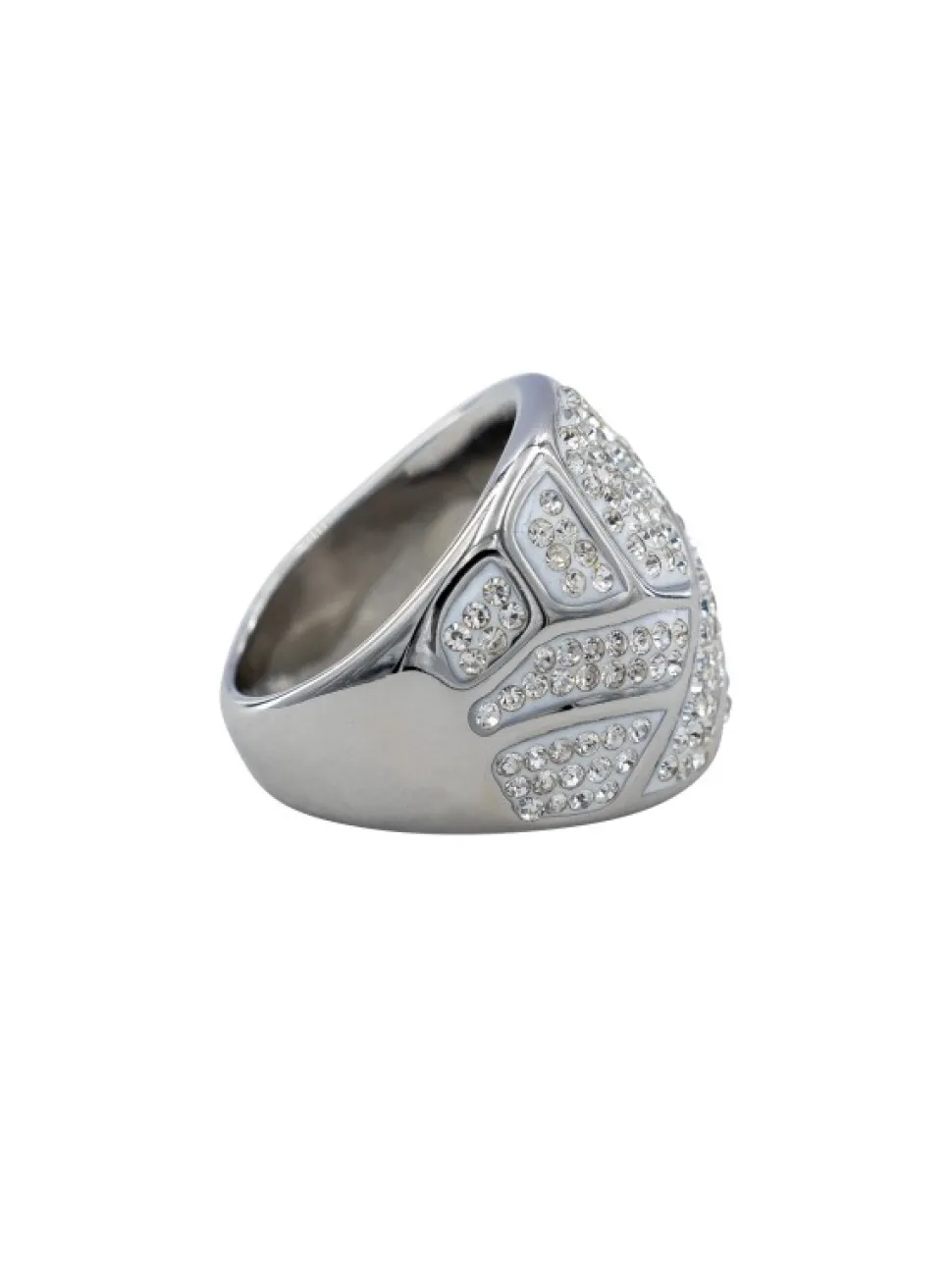 Sublime Bague Femme Acier Ornée Zirconium