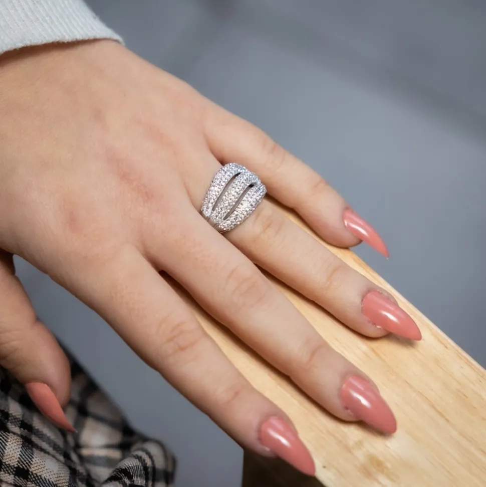 Sublime Bague Femme Ornée Zirconium GLABRA