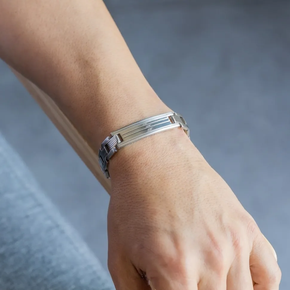 Sublime Gourmette Bracelet Homme Acier
