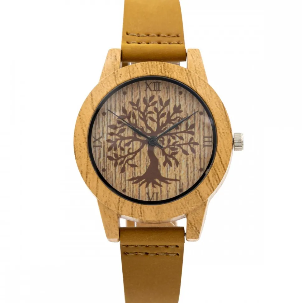 Sublime Montre Femme Couleur Brun Bois CHTIME