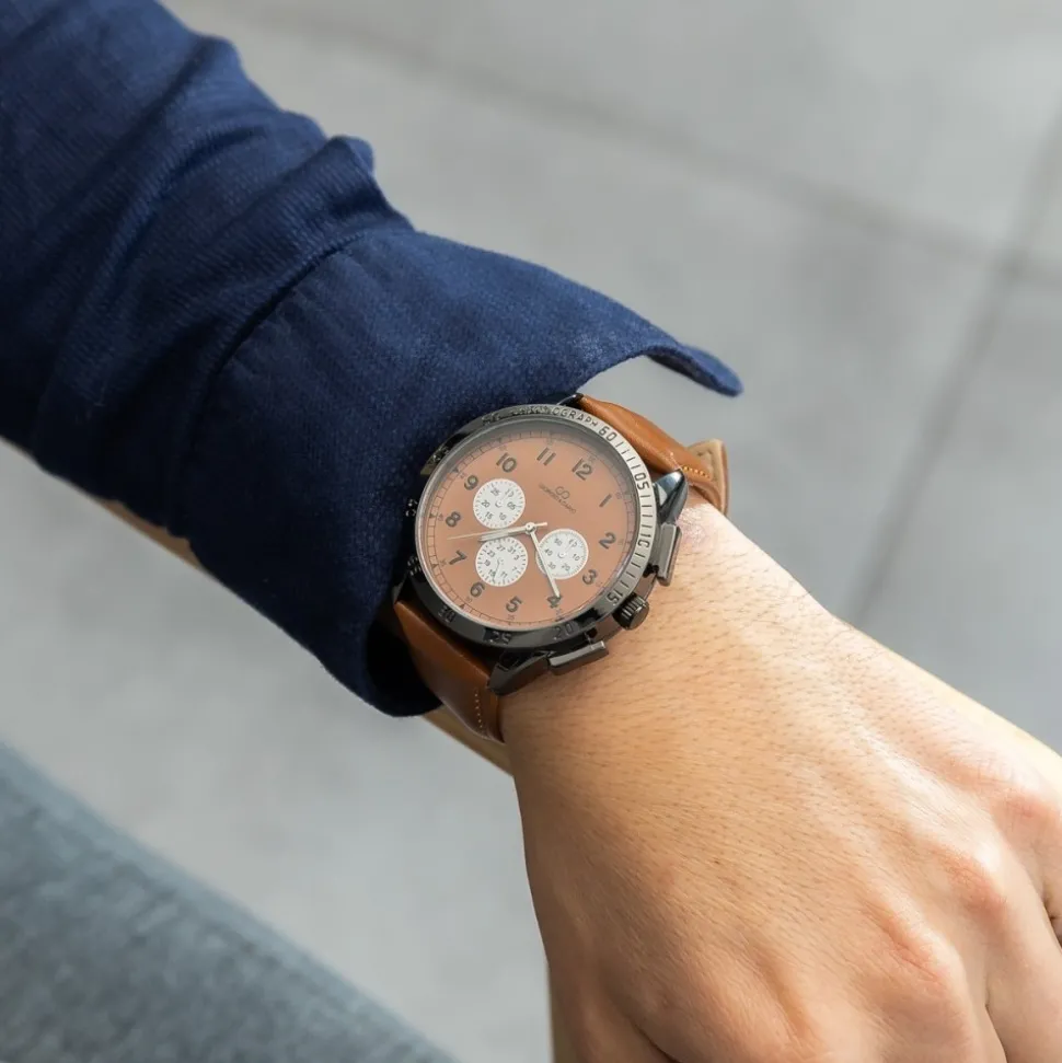 Sublime Montre Homme Marron GIORGIO