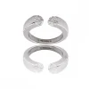 Superbe Bague Femme Acier Ornée Zirconium