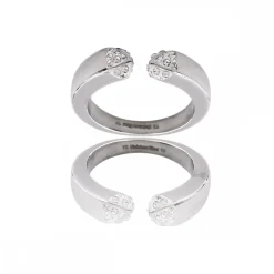 Superbe Bague Femme Acier Ornée Zirconium