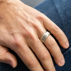 Très Belle Bague Anneau Homme Acier Argenté Allah