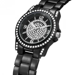 Très Belle Montre Femme Louise Pearl ornée de Cristaux Swarovski® NoirLP25