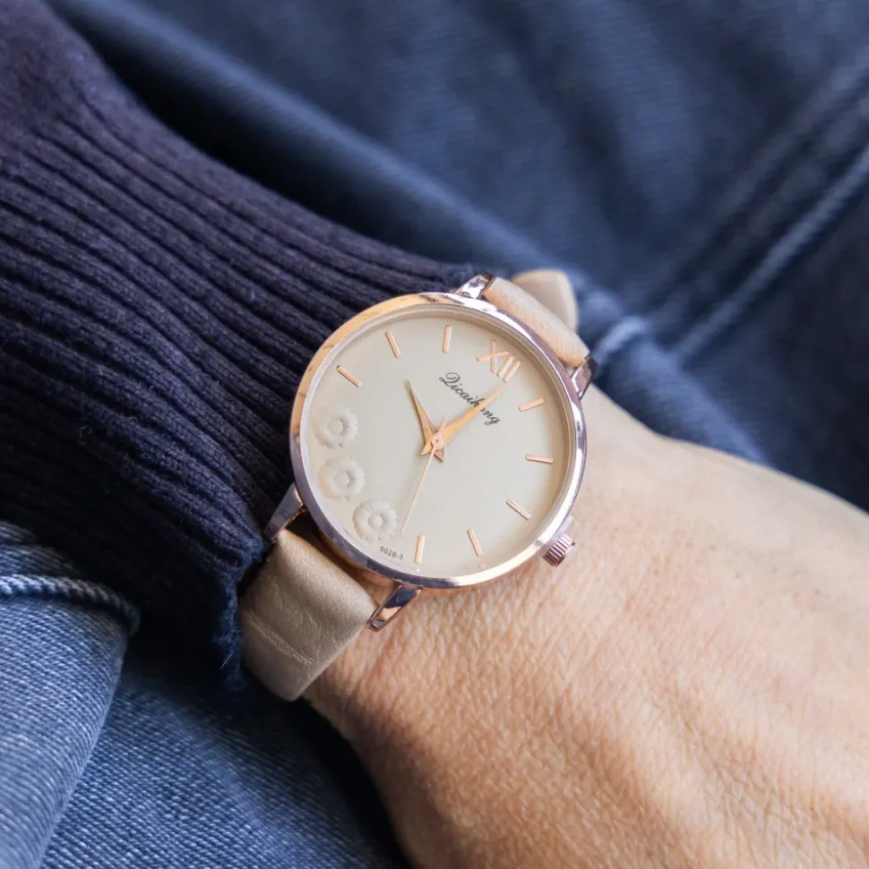 Très Belle Montre pour Femme Brun CHTIME