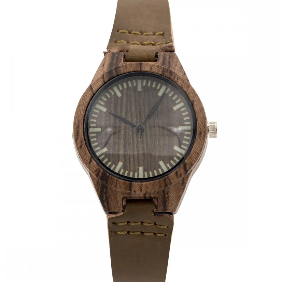 Trsè jolie Montre Femme Chocolat Bois CHTIME
