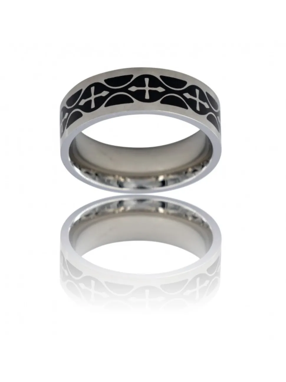 Votre Bague Anneau Homme Acier Argenté