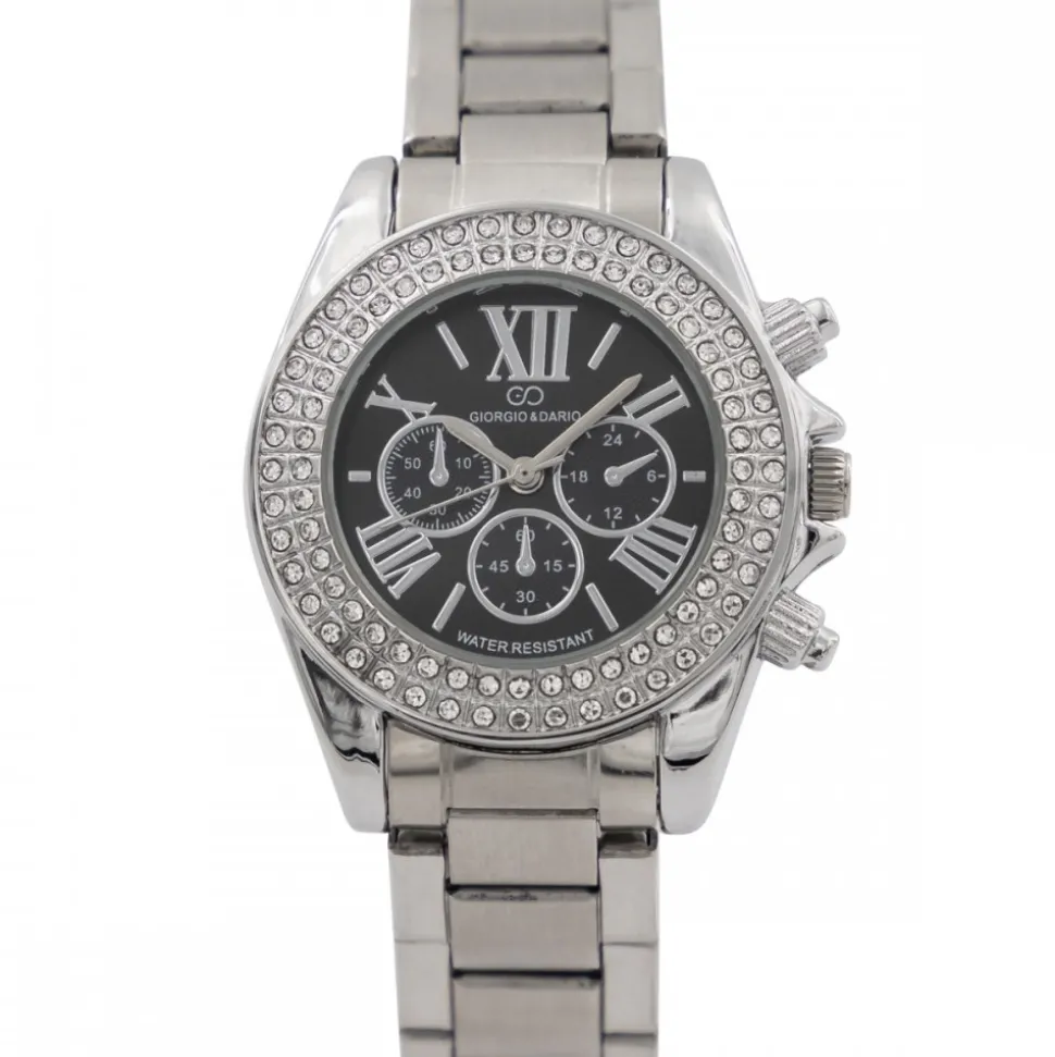 Votre Coffret Montre Femme Acier Strass GIORGIO