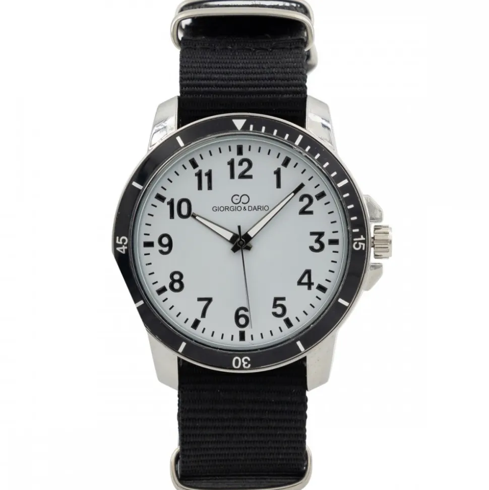 Votre Montre Homme en Tissu Noir GIORGIO