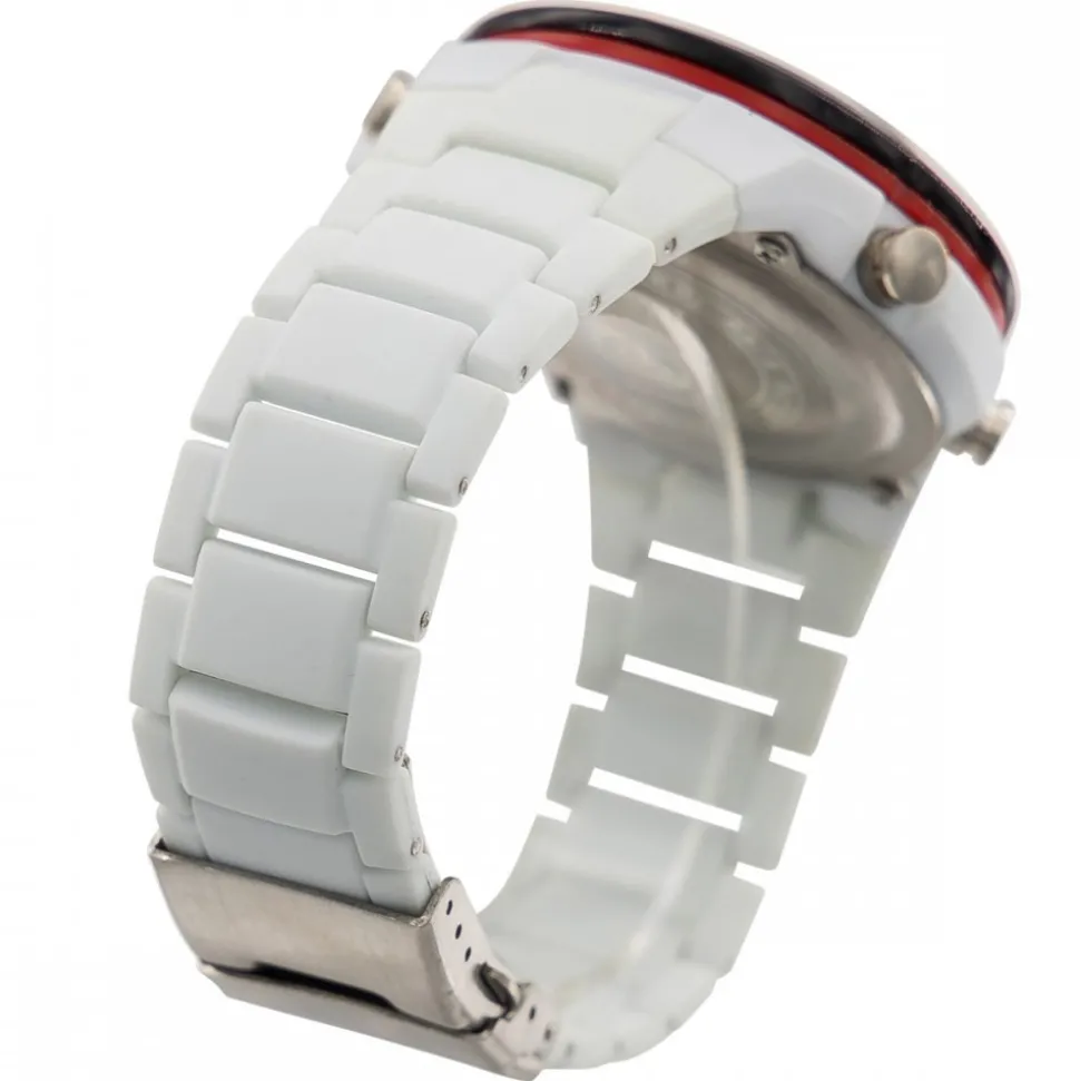 Votre Montre Homme Plastique Blanc Double-Affichage CHTIME
